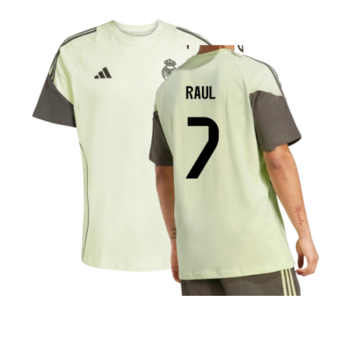 2025-2026 Real Madrid Training Tee (Almost Lime) (Raul 7)