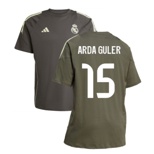 2025-2026 Real Madrid Training Tee (Utility Grey) (Arda Guler 15)