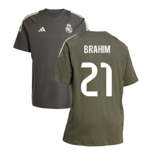 2025-2026 Real Madrid Training Tee (Utility Grey) (Brahim 21)