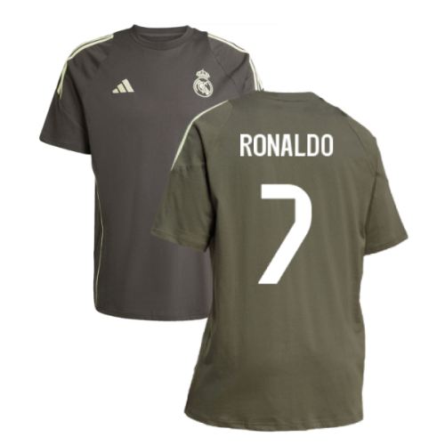 2025-2026 Real Madrid Training Tee (Utility Grey) (Ronaldo 7)