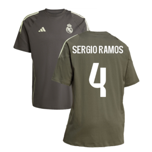2025-2026 Real Madrid Training Tee (Utility Grey) (Sergio Ramos 4)