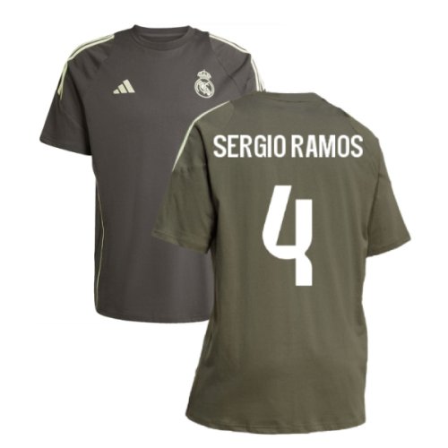 2025-2026 Real Madrid Training Tee (Utility Grey) (Sergio Ramos 4)
