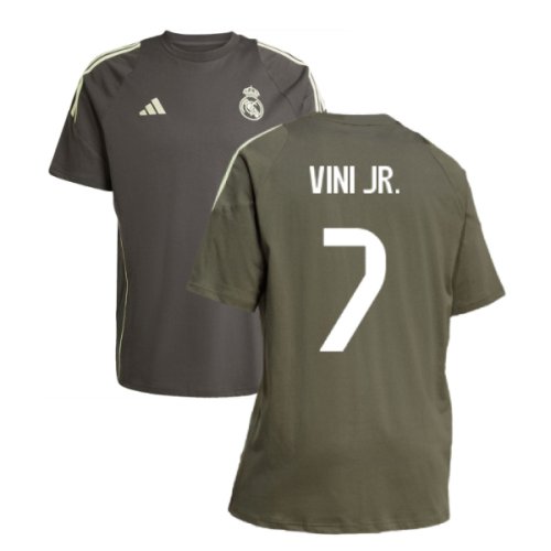 2025-2026 Real Madrid Training Tee (Utility Grey) (Vini Jr. 7)