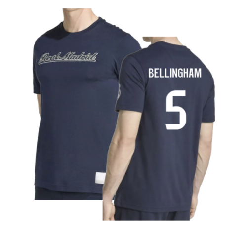 2025-2026 Real Madrid US Tee (Navy) (Bellingham 5)