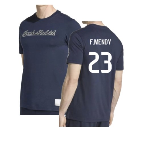 2025-2026 Real Madrid US Tee (Navy) (F.Mendy 23)