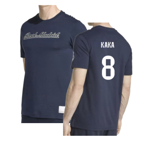 2025-2026 Real Madrid US Tee (Navy) (Kaka 8)