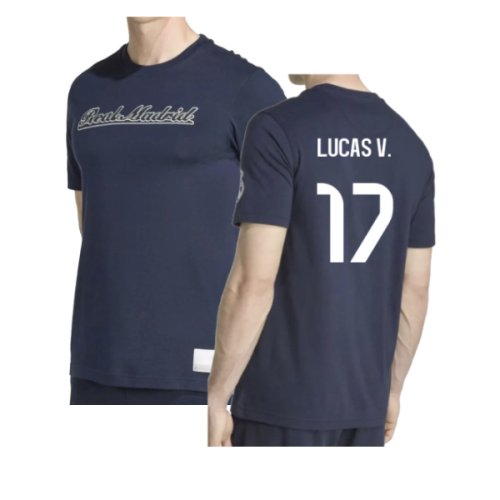 2025-2026 Real Madrid US Tee (Navy) (Lucas V. 17)