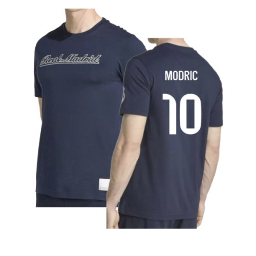2025-2026 Real Madrid US Tee (Navy) (Modric 10)