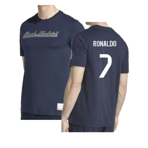 2025-2026 Real Madrid US Tee (Navy) (Ronaldo 7)