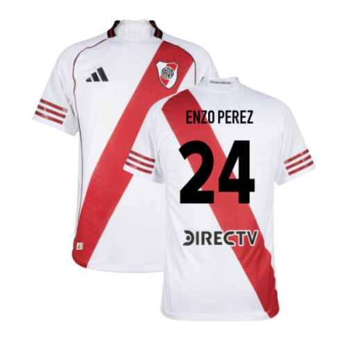 2025-2026 River Plate Authentic Home Shirt (Enzo Perez 24)