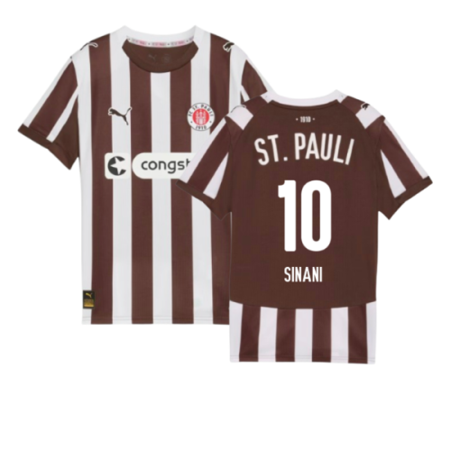 2025-2026 St Pauli Home Shirt (Kids) (Sinani 10)