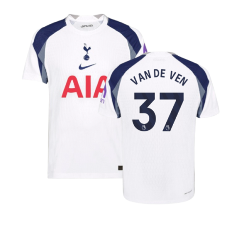 2025-2026 Tottenham Hotspur Authentic Home Shirt (Van De Ven 37)