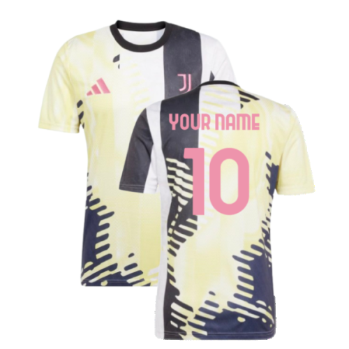 2025 Juventus Pre-Match Shirt (Yellow) (Your Name)