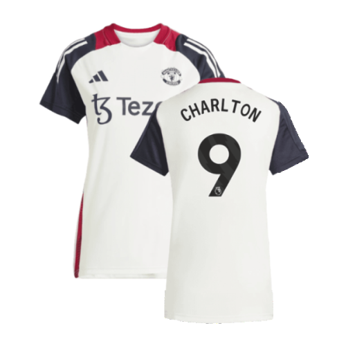 2025 Man Utd Training Jersey (Off White) - Womens (Charlton 9)