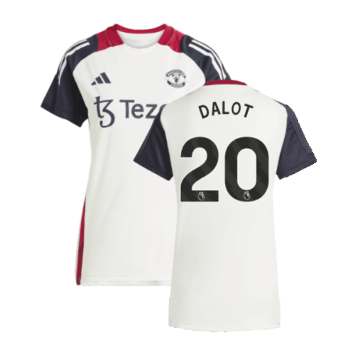 2025 Man Utd Training Jersey (Off White) - Womens (Dalot 20)