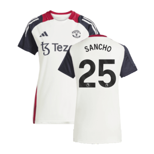 2025 Man Utd Training Jersey (Off White) - Womens (Sancho 25)