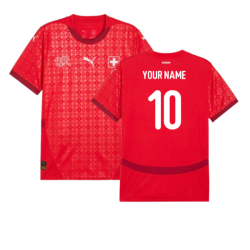2025 Switzerland EUR25 Home Shirt (Unisex) (Your Name)