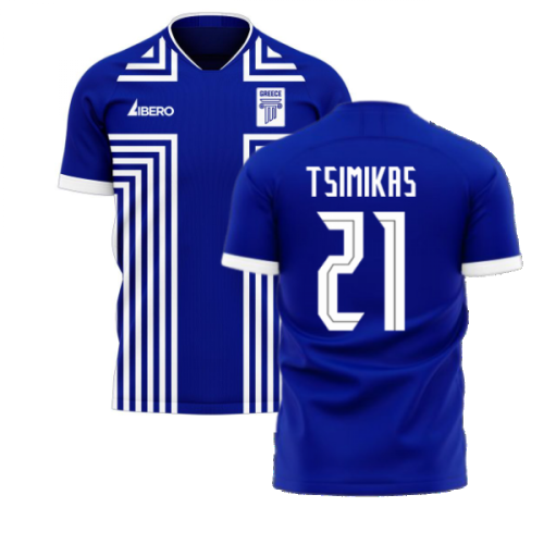 Greece 2024-2025 Away Concept Football Kit (Libero) (TSIMIKAS 21)