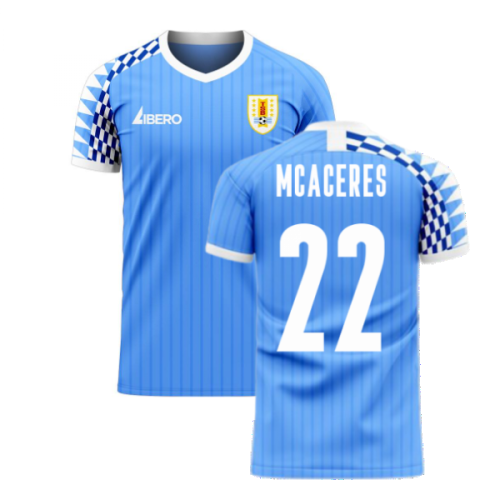 Uruguay 2024-2025 Home Concept Football Kit (Libero) (M CACERES 22)