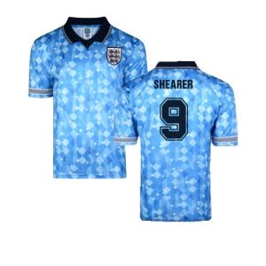 Score Draw England 1990 Third World Cup Finals Retro Football Shirt (Shearer 9)