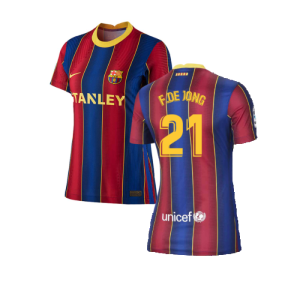 2020-2021 Barcelona Womens Home Shirt (F.DE JONG 21)