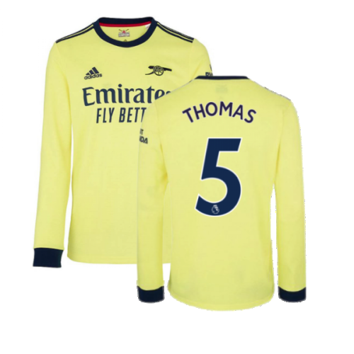 Arsenal 2021-2022 Long Sleeve Away Shirt (Thomas 5)