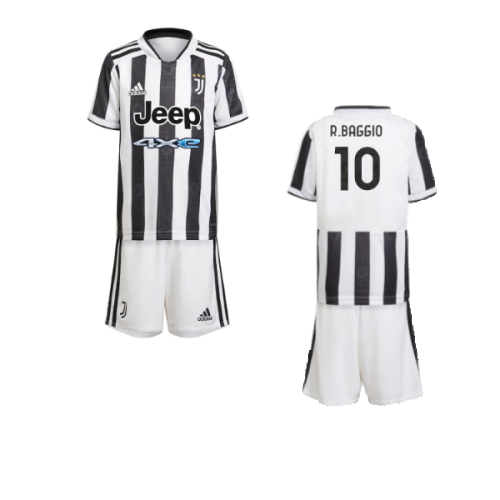 2021-2022 Juventus Home Mini Kit (R.BAGGIO 10)