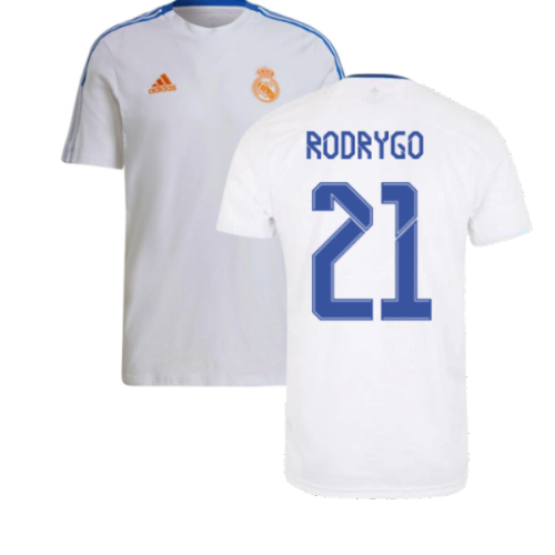 Real Madrid 2021-2022 Training Tee (White) (RODRYGO 21)