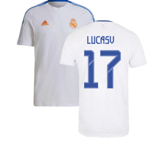 Real Madrid 2021-2022 Training Tee (White) (LUCAS V 17)