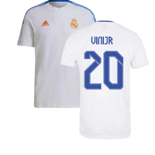 Real Madrid 2021-2022 Training Tee (White) (VINI JR 20)