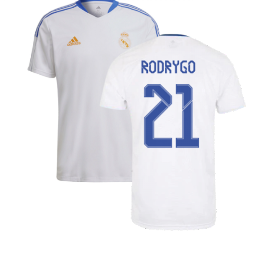 Real Madrid 2021-2022 Training Shirt (White) (RODRYGO 21)