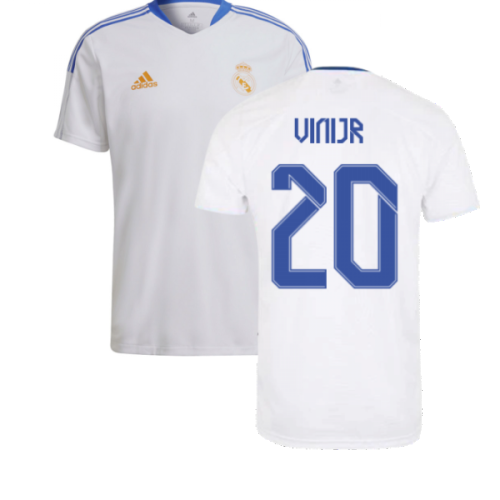 Real Madrid 2021-2022 Training Shirt (White) (VINI JR 20)