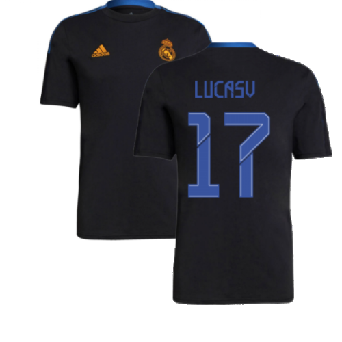 Real Madrid 2021-2022 Training Tee (Black) (LUCAS V 17)