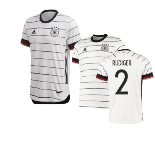 2020-2021 Germany Authentic Home Adidas Football Shirt (RUDIGER 2)