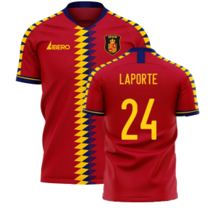 Spain 2024-2025 Home Concept Football Kit (Libero) (LAPORTE 24)