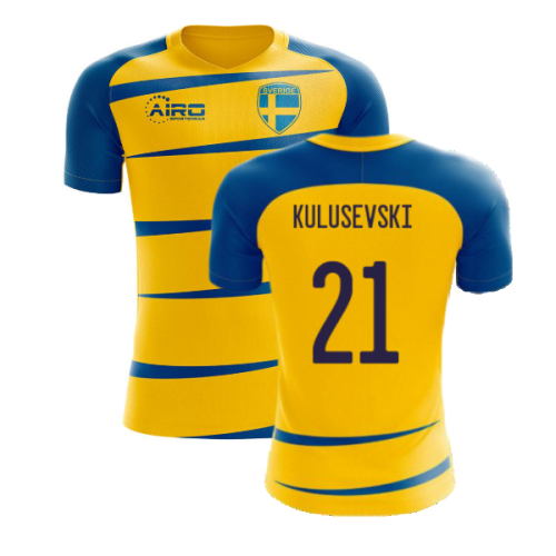 Sweden 2024-2025 Home Concept Football Kit (Libero) (LARSSON)