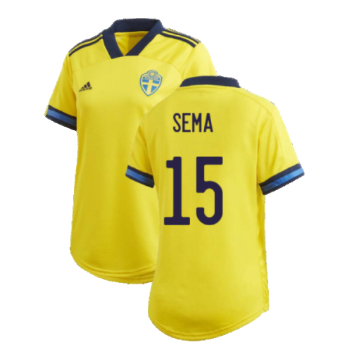 2020-2021 Sweden Home Adidas Womens Shirt (LARSSON)