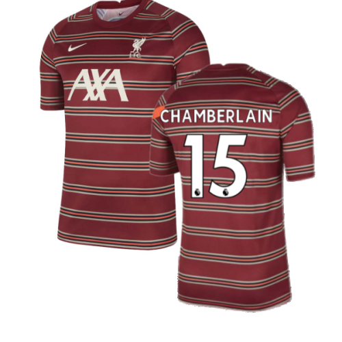 Liverpool 2021-2022 Pre-Match Training Shirt (Red) (CHAMBERLAIN 15)