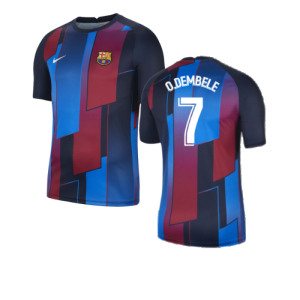 2021-2022 Barcelona Sleeveless Top (Red) (O.DEMBELE 7)