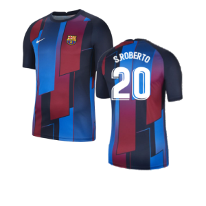 2021-2022 Barcelona Sleeveless Top (Red) (S.ROBERTO 20)