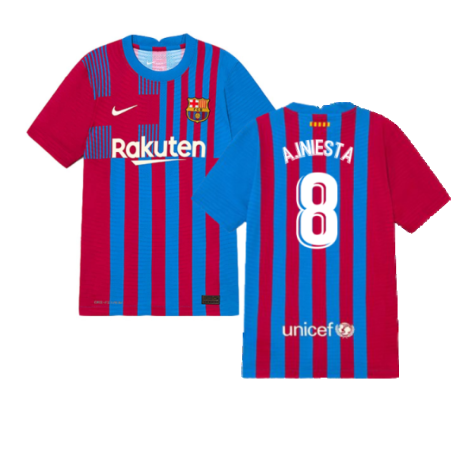 2021-2022 Barcelona Infants Home Kit (A.INIESTA 8)