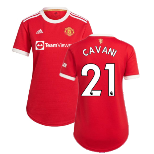 Man Utd 2021-2022 Home Shirt (Ladies) (CAVANI 21)