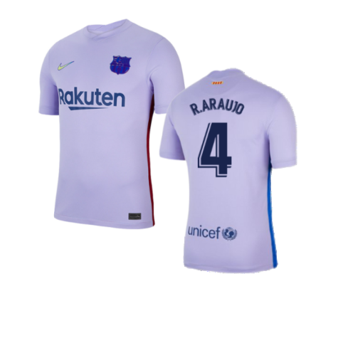 2021-2022 Barcelona Infants Away Kit (R.ARAUJO 4)