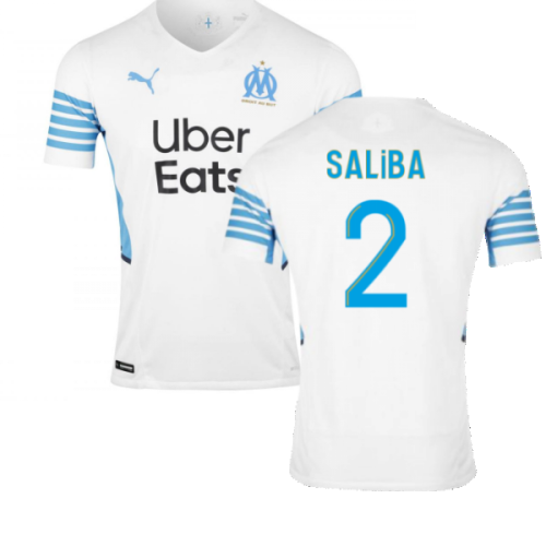 2021-2022 Marseille Authentic Home Shirt (SALIBA 2)