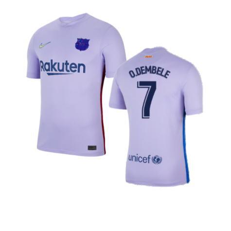 2021-2022 Barcelona Away Shirt (O.DEMBELE 7)