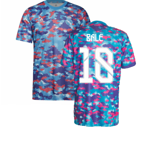 Real Madrid 2021-2022 Pre-Match Training Shirt (Pink) (BALE 18)