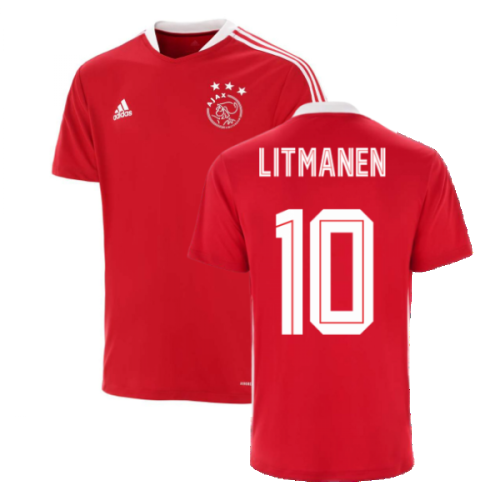 2021-2022 Ajax Training Jersey (Red) (LITMANEN 10)