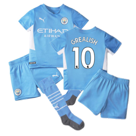 2021-2022 Man City Home Mini Kit (GREALISH 10)