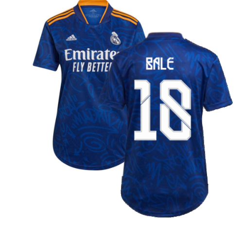 Real Madrid 2021-2022 Womens Away Shirt (BALE 18)