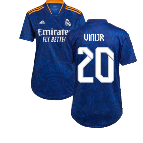 Real Madrid 2021-2022 Womens Away Shirt (VINI JR 20)